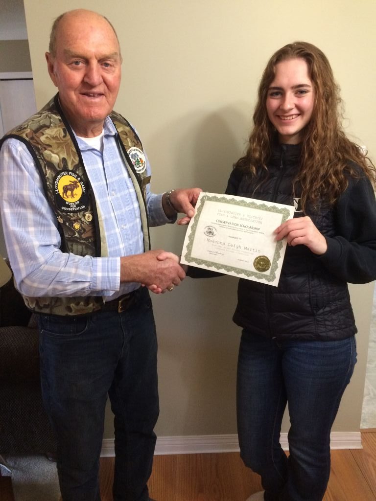 Scholarship Chairman Bill Armstrong with MaKenna Martin